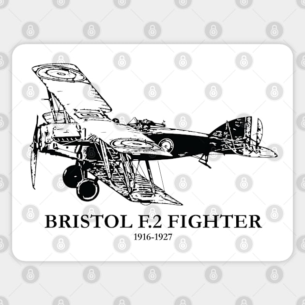 Bristol F.2 World War I Biplane Sticker by Lakeric